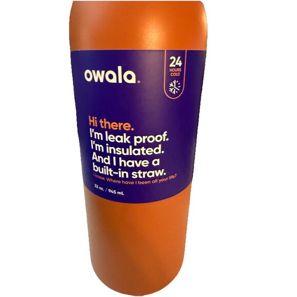 Owala FreeSip Stainless Steel Water Bottle / 32oz / Color: Burnt Orange NEW - Picture 3 of 11
